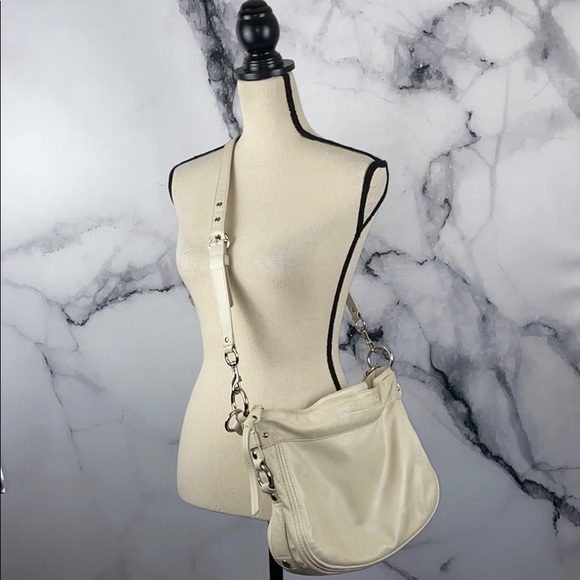 Coach Handbags - COACH cream leather crossbody shoulder bag